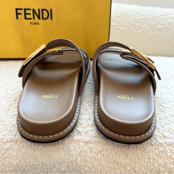Fendi Feel Jacquard Sandal, Slides, Shoes - Picture 7 of 16